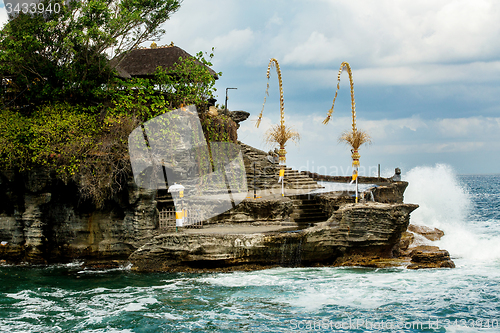 Image of Tanah Lot Temple on Sea in Bali Island Indonesia