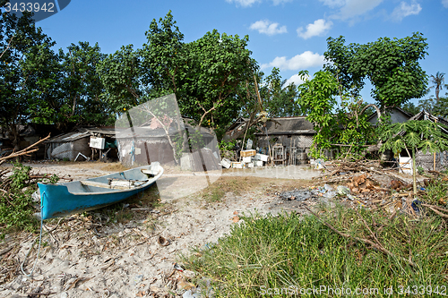 Image of indonesian house - shack on beach