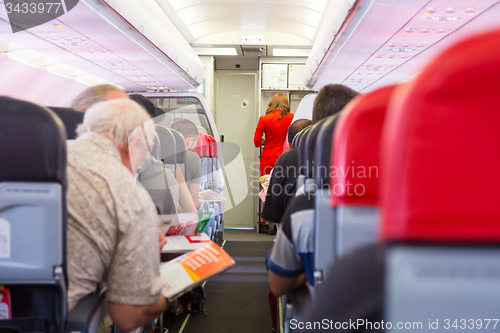 Image of Passengers on the airplane.