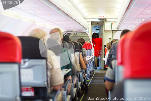 Image of Passengers on the airplane.