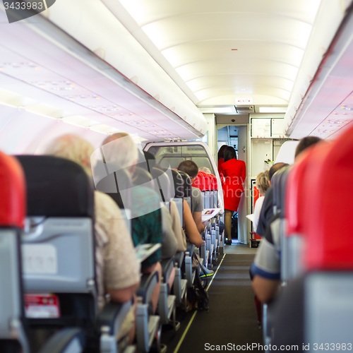 Image of Passengers on the airplane.