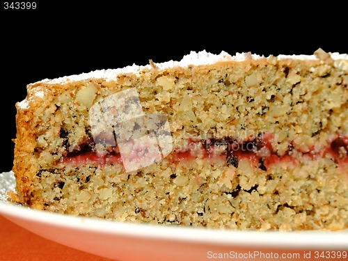 Image of Buckwheat cake with cranberry marmalade