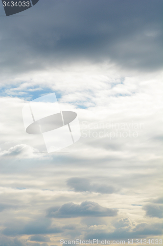 Image of Blue sky with clouds, summer sunset