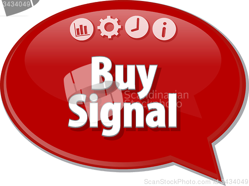 Image of Buy Signal  Business term speech bubble illustration