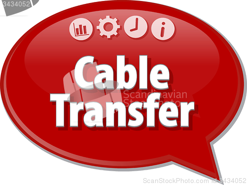 Image of Cable Transfer  Business term speech bubble illustration