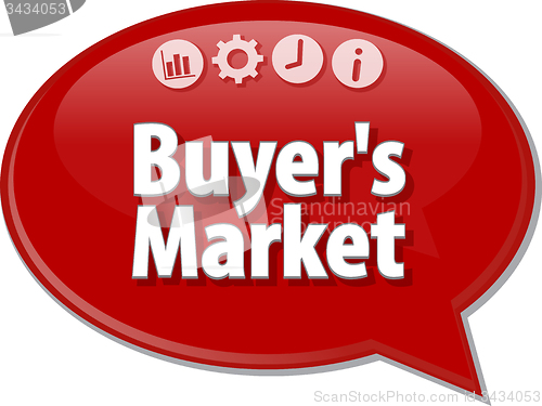 Image of Buyer\'s Market  Business term speech bubble illustration