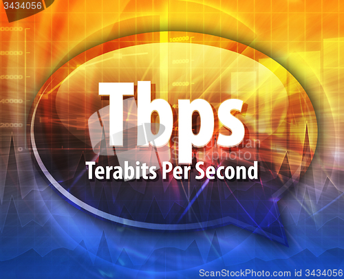 Image of Tbps acronym definition speech bubble illustration