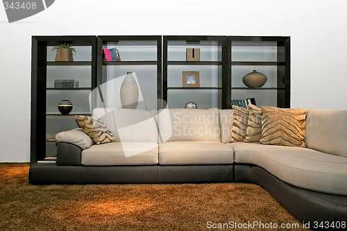 Image of Shelf and sofa