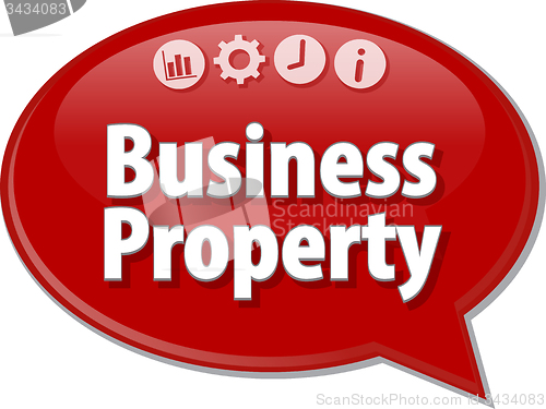 Image of Business Property  Business term speech bubble illustration