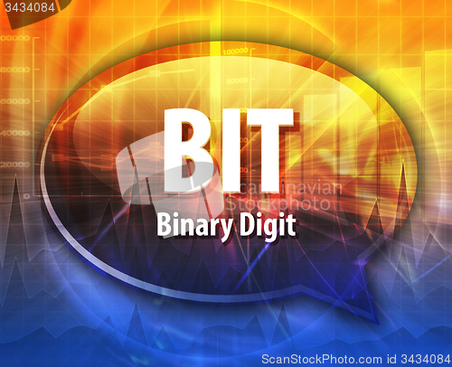 Image of BIT acronym definition speech bubble illustration