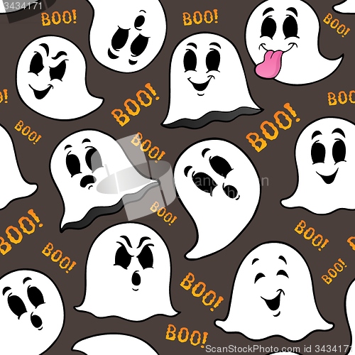 Image of Seamless background with ghosts 2