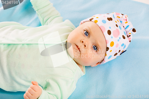 Image of Portrait of a baby in a cap