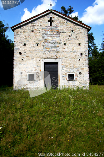 Image of  italy  lombardy     in  the arsago seprio old   church     wall