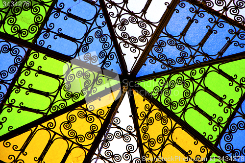 Image of colorated glass and sun 