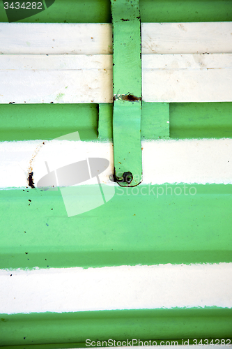 Image of green  metal rusty      morocco in  