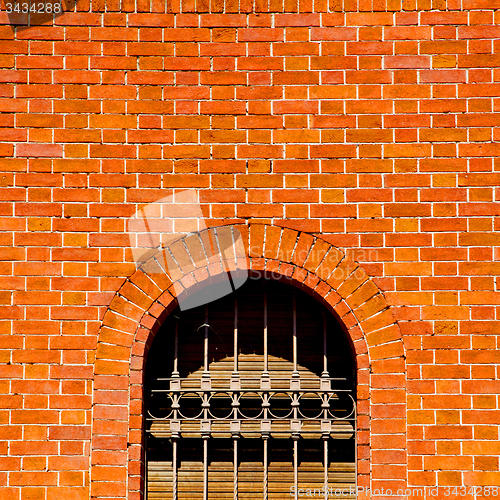 Image of in europe italy milan old architecture and venetian blind wall