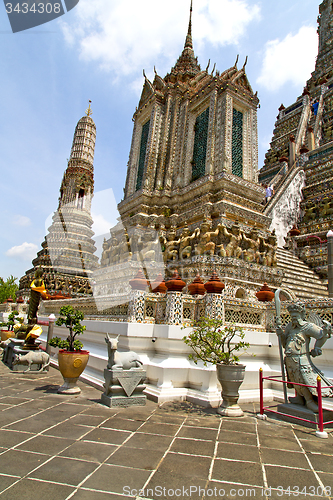 Image of  pavement gold    temple     bangkok   of the temple 