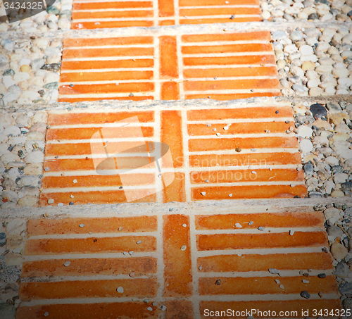 Image of brick in  italy old wall and texture material the background