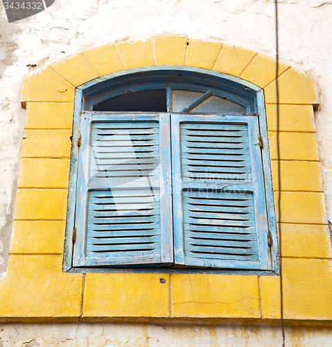 Image of  window in morocco africa yellow  brick historical