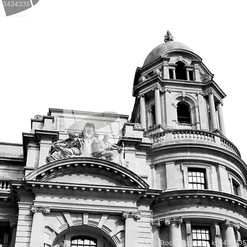 Image of old architecture in england london europe wall and history