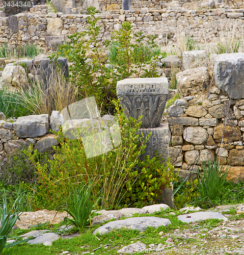 Image of volubilis in morocco africa the old roman deteriorated monument 