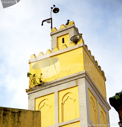 Image of  muslim   in   mosque  the history  symbol morocco  africa  mina