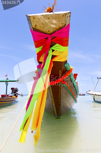 Image of prow thailand    kho bay asia isle blue  and south china sea 