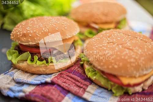 Image of home made burgers