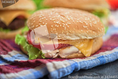 Image of home made burgers