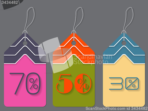 Image of Colorful discount labels