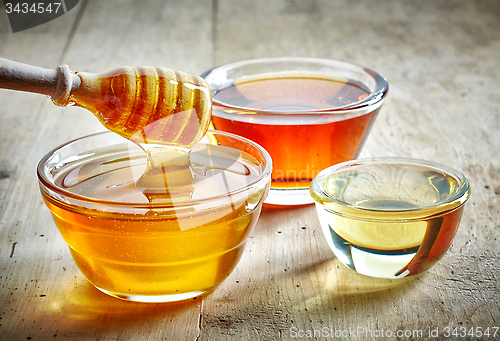Image of various kinds of honey