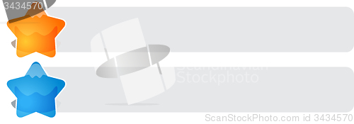 Image of Star Items Two blank business diagram illustration