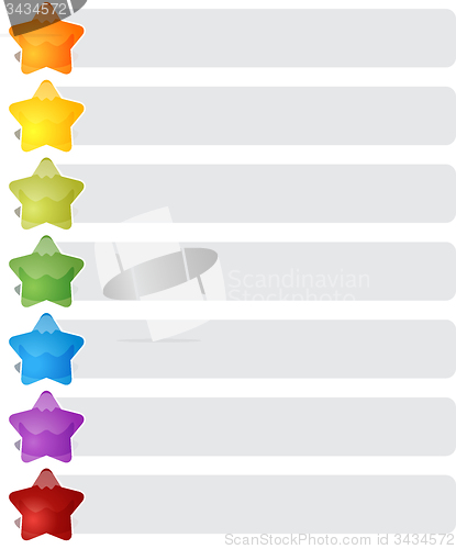 Image of Star Items Seven blank business diagram illustration