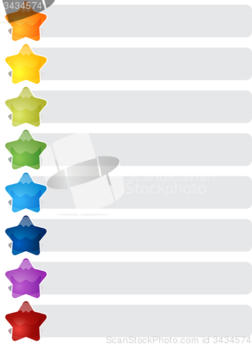 Image of Star Items Eight blank business diagram illustration