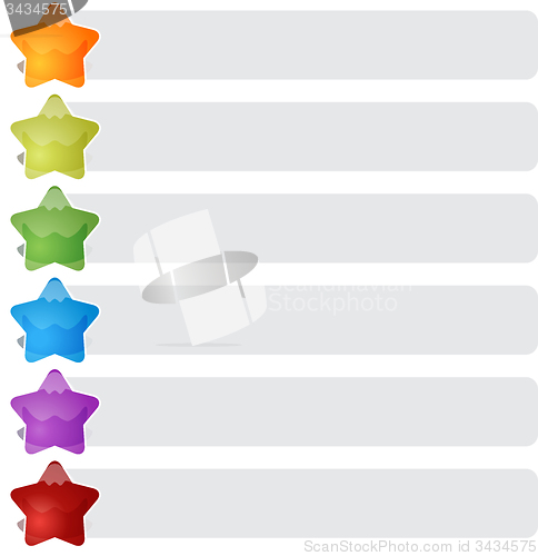 Image of Star Items Six blank business diagram illustration