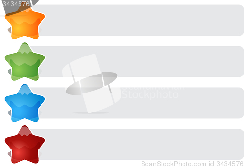 Image of Star Items Four blank business diagram illustration