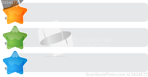 Image of Star Items Three blank business diagram illustration