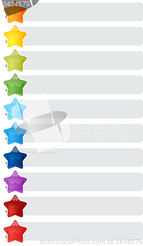 Image of Star Items Ten blank business diagram illustration