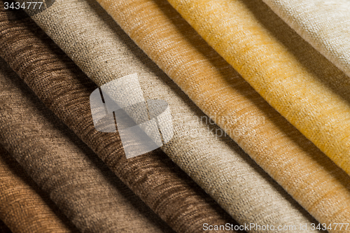 Image of Multi color fabric texture samples
