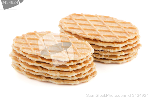 Image of Pile of sweet waffles