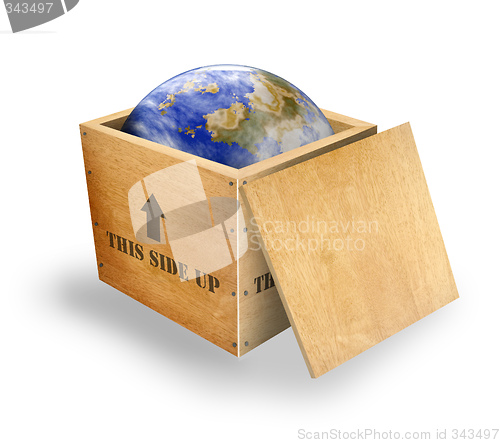 Image of World in a box delivered