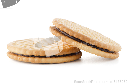 Image of Sandwich biscuits with chocolate filling