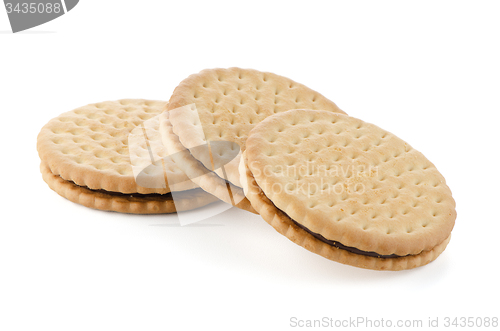 Image of Sandwich biscuits with chocolate filling