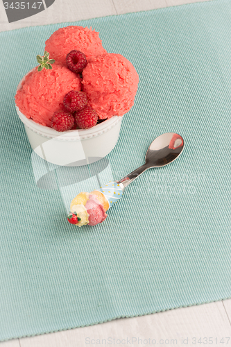 Image of Red fruits ice cream