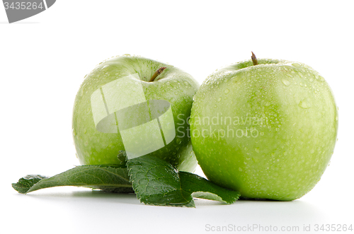 Image of Two fresh green apples