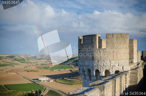 Image of Stone tower of Penafiel Castle, Spain