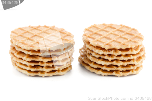 Image of Pile of sweet waffles