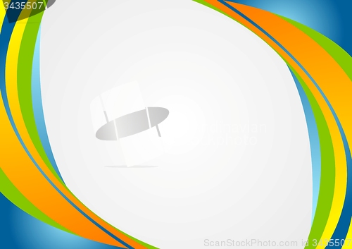 Image of Abstract colorful corporate wavy background