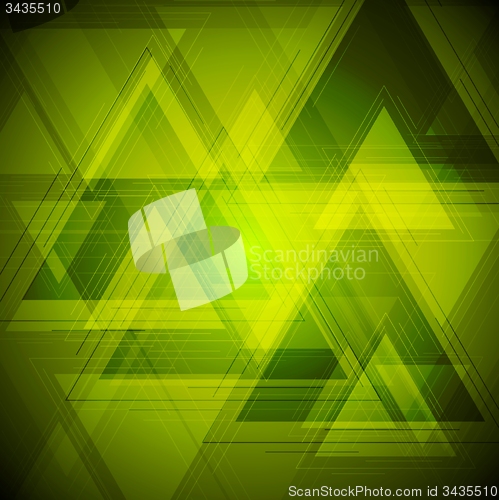Image of Bright tech triangles background