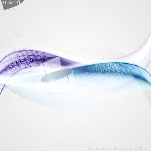 Image of Smooth grungy waves vector background